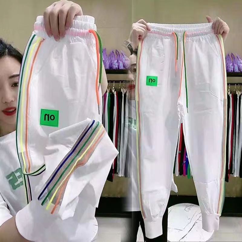 自然腰九分铜氨丝薄款速干裤女夏