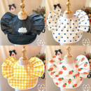 ins韩版婴儿吃饭兜天使翅膀立体花边围嘴宝宝防脏口水巾防水围兜