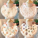 韩版宝宝纱布口水巾婴幼儿围嘴新生儿围兜纯棉口水兜儿童防吐奶