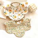 ins韩版夏季纯棉围嘴清新花朵宝宝围兜公主花瓣婴儿口水巾防吐奶