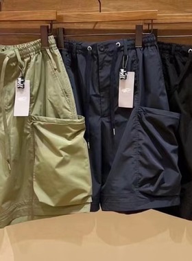 自主23SS BEAMS X NULL TOKYO 抽绳大口袋速干机能宽松沙滩裤