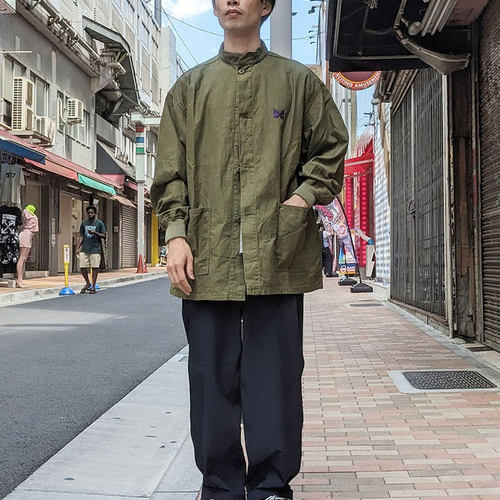 自产 X NEEDLES 23SS 日潮复古蝴蝶刺绣亚麻棉男女长袖衬衫外套