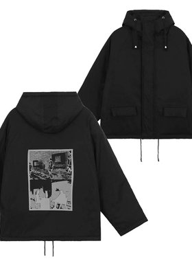 自主自产x cavempt c.e面包棉服日潮保暖日系加厚小众印花秋冬