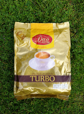 老挝进口Dao刀牌金色袋装TURBO特浓3合1速溶咖啡20gX25条500g包邮