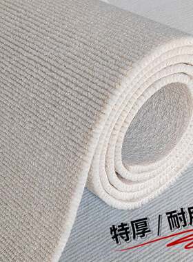 天津地毯卧室客厅家用全铺房间商用拍照米白纯色地毯小清新ins风