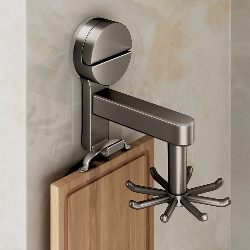 吸盘厨房旋转挂钩强力免打孔壁挂粘钩铲子勺子菜板收纳架锅铲挂架,收纳整理,挂门置物架,淘宝优惠券,粉丝福利购,淘宝优惠卷