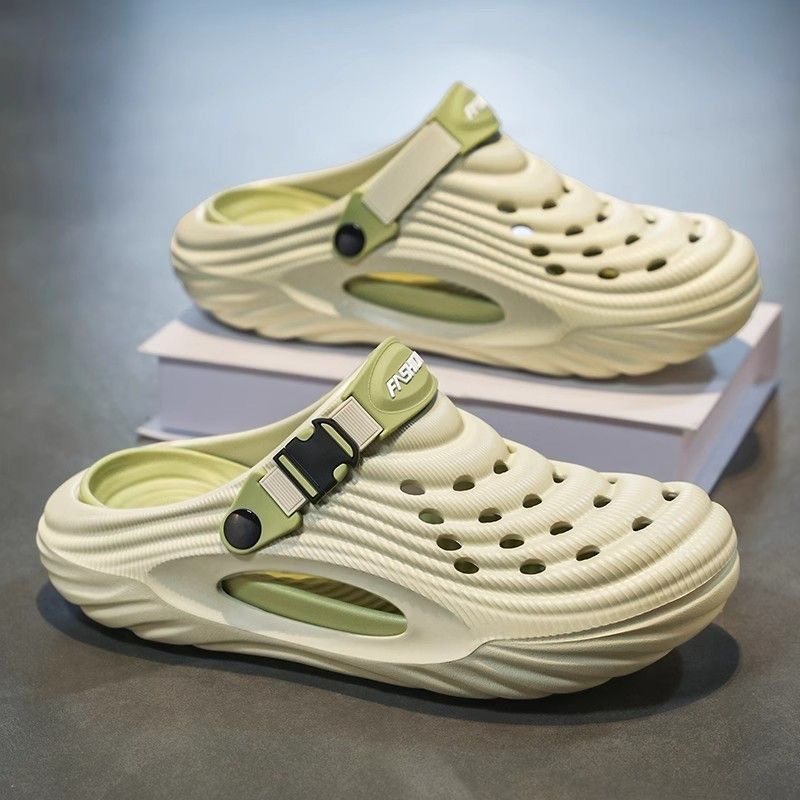 多巴胺2025夏季新款潮流软顶休闲男士凉拖鞋百搭时尚两穿包头鞋,流行男鞋,洞洞鞋,淘宝优惠券,粉丝福利购,淘宝优惠卷