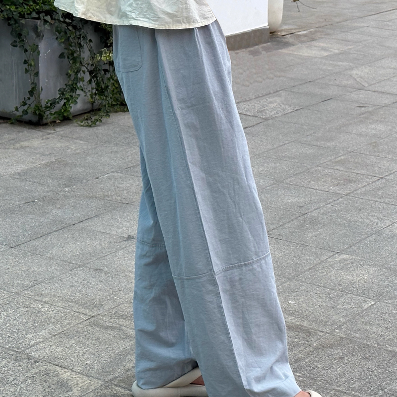 1313清爽高腰长裤拼接休闲裤