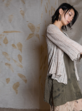 木耳边喇叭袖不规则斜裁防晒衫空调衫针织开衫·春夏秋 |栖朔制衣