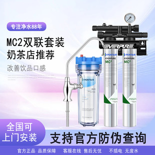 美国爱惠浦MC2净水器双联奶茶店咖啡制冰机大流量直饮商用过滤机