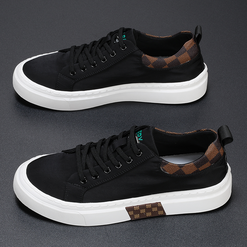 透气冰丝布韩版低帮帆布鞋男