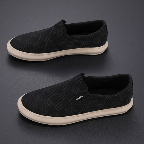 透气冰丝布英伦低帮简约布鞋男