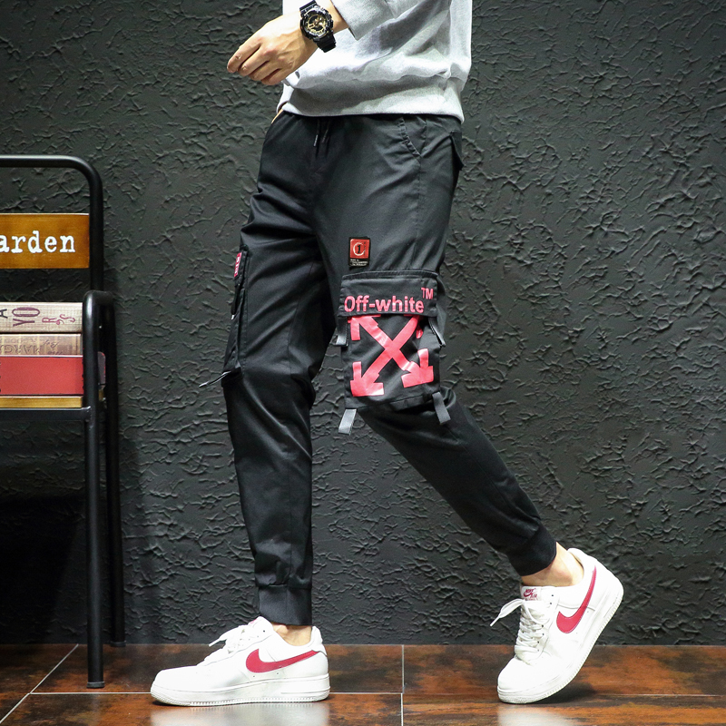 Japanese pants elastic large casual pants men's overalls cotton others