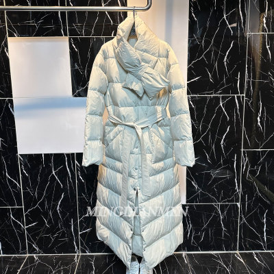 2025秋冬新款大个子围巾羽绒服