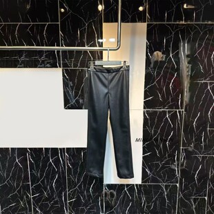 原创黑色高腰显瘦修身 直筒皮裤 美式 百搭辣妹风女款 PU裤 2026年新款