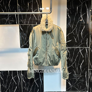 2026冬季新款军绿色机车棉服短款女冬季加厚保暖宽松减龄外套