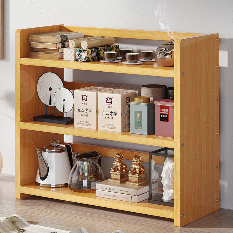 电脑桌面置物架多层办公室文件收纳架小摆件茶具展示架多功能架子