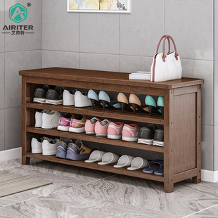 鞋柜家用门口大容量收纳简易玄关柜多层经济型室内好看实木鞋架子
