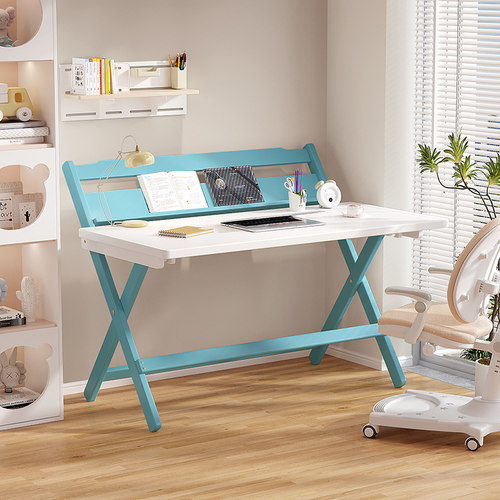 小孩书桌儿童学习桌小户型写字桌学生家用卧室折叠免安装2025新款