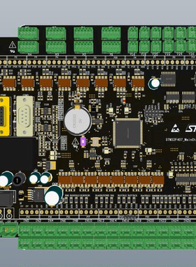 STM32F407工控主板PCB+原理图源文件AD格式  232 485 光耦