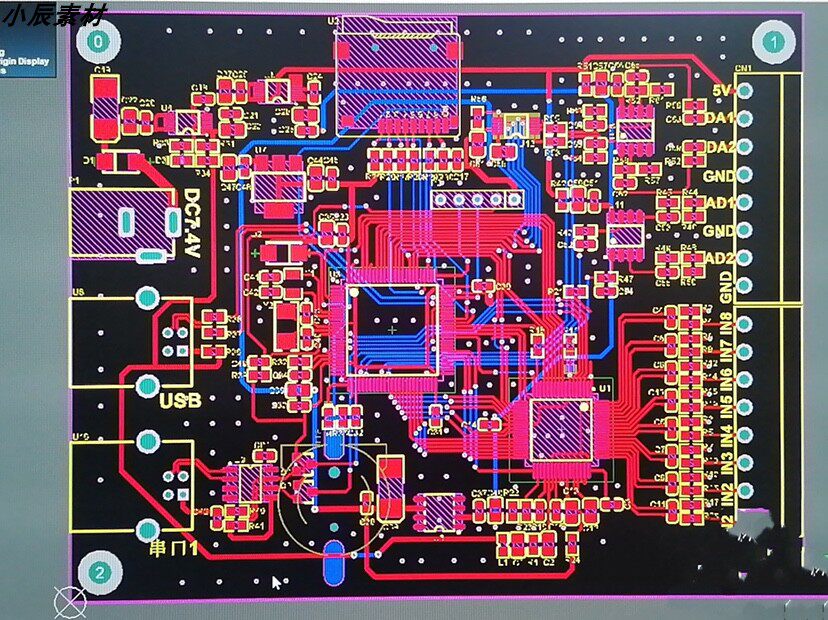 STM32+AD7606 8通道16位数据采集卡 PCB+原理图+源码
