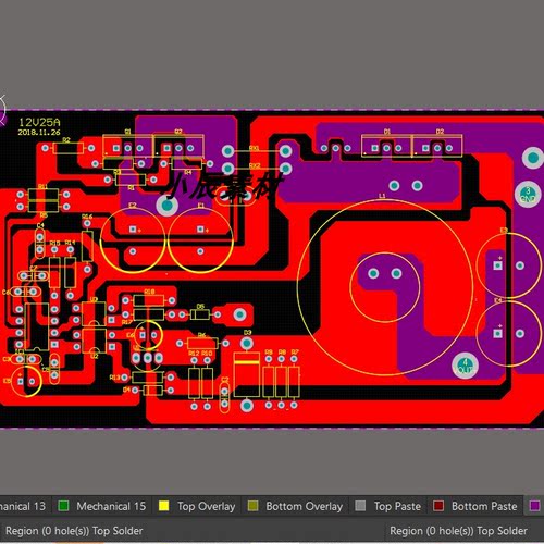 电动车DCDC转换输出12V25A 300W非隔离电源 UC3845B方案