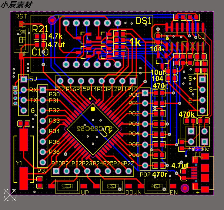 STC89C52高精度智能计价电子秤设计原理图PCB源程序 数码管称重