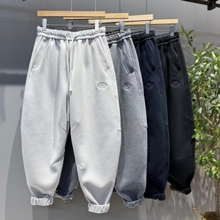 百搭加厚保暖运动哈伦卫裤 男时尚 重磅加绒弯刀束脚休闲裤 秋冬美式