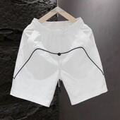 百搭宽松透气五分沙滩裤 夏季 男士 时尚 薄款 冰丝速干线条感休闲短裤