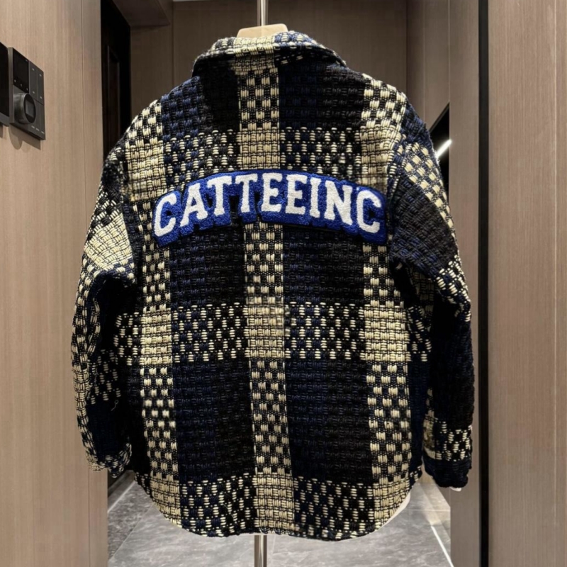 秋季潮牌编织棉线复古小香风夹克