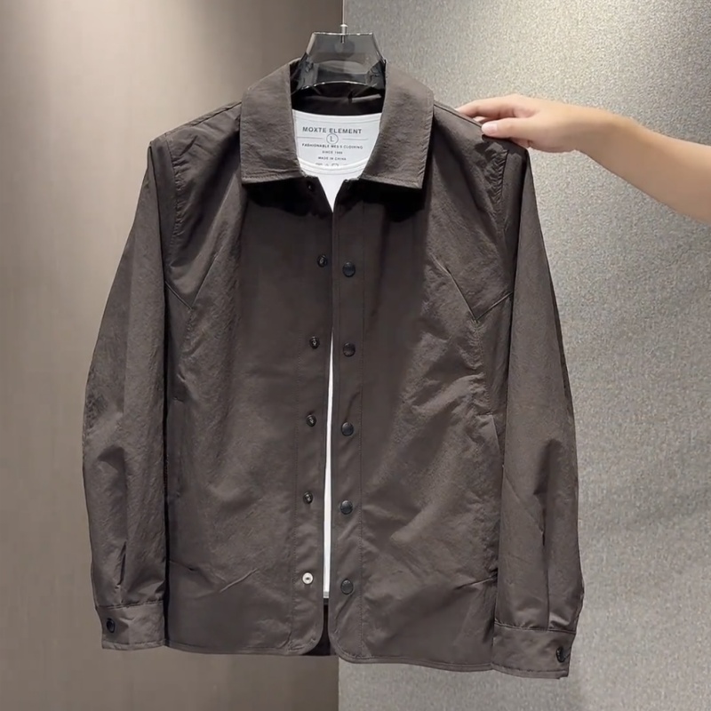 秋季潮牌美式工装拉链口袋夹克男