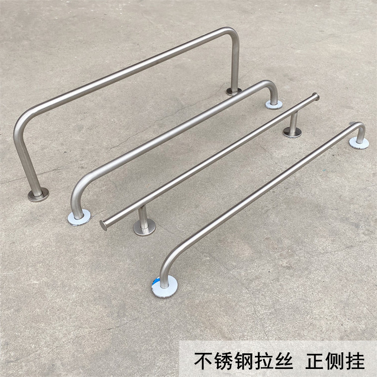 服装店展示架上墙正挂杆子侧挂陈列货架不锈钢拉丝加厚简约挂衣杆