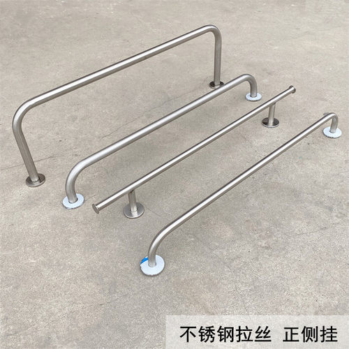 服装店展示架上墙正挂杆子侧挂陈列货架不锈钢拉丝加厚简约挂衣杆