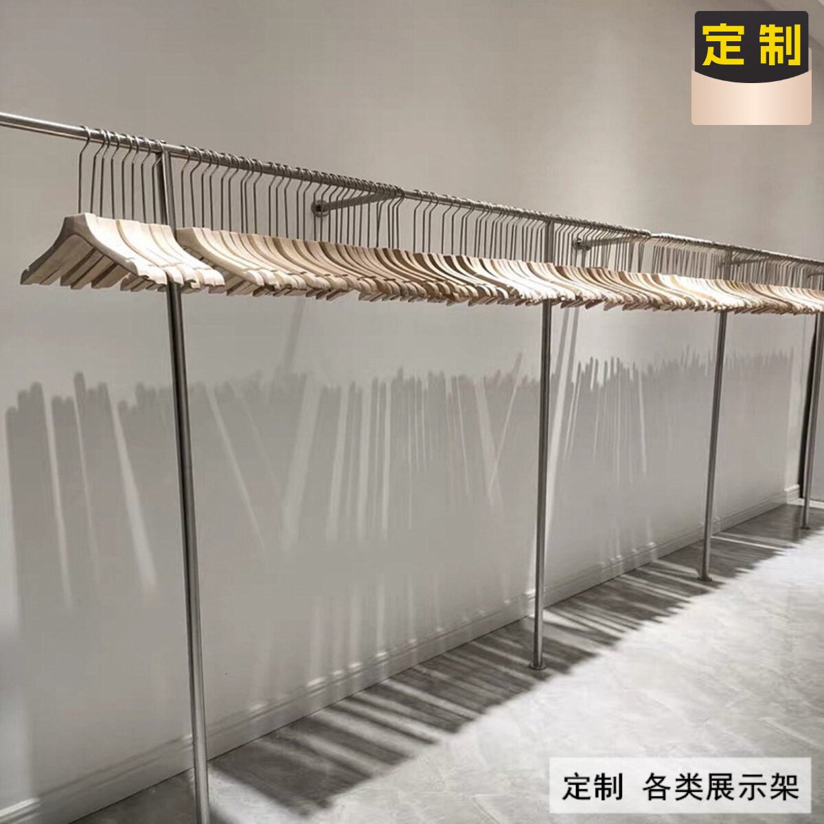 服装店展示架上墙不锈钢定制加厚