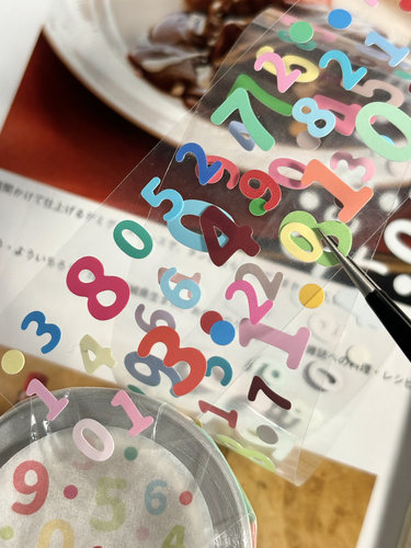 好多数字 咕咕万物原创贴纸卷基础模切胶带