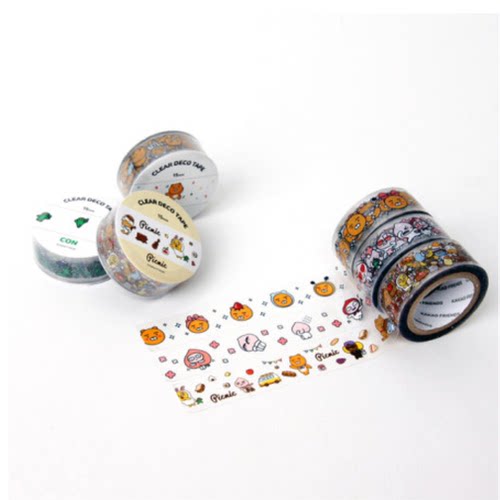 Kakao Friends 透明PVC装饰胶带系列15mm