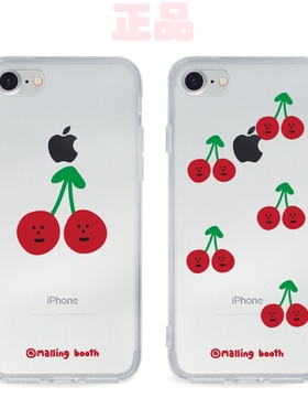 malling适用于booth iPhone X/XS 手机壳保护套 红樱桃（2款选）