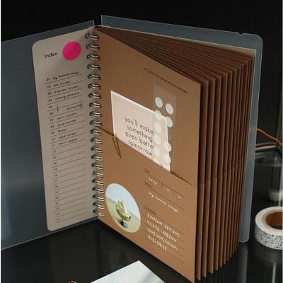 Paperian手账素材票据绑带线圈插袋收纳本Archive paper