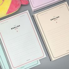 韩国进口pinkfoot 四线三格线圈英语本 novel English（4款选）