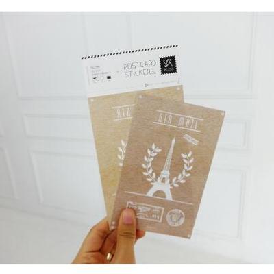 韩国进口JR Stricker 明信片贴纸 air mail 2506