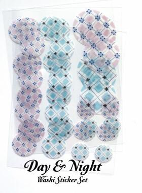 jazzornot圆形装饰贴纸 Day&Night Washi Sticker