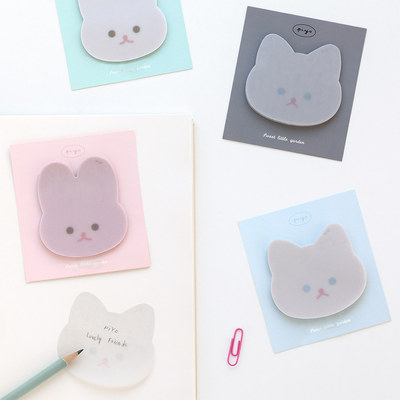 live work可爱动物半透明可撕便签贴 Piyo tracing sticky me
