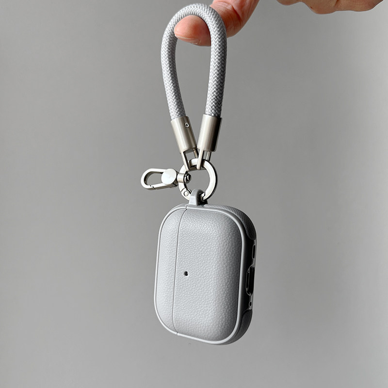 软壳适用苹果蓝牙耳机保护壳Airpodspro3/2保护套Airpods4耳机套高级灰简约pro第二代全包防摔男生硅胶耳机壳