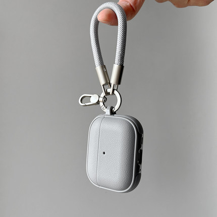 软壳适用苹果蓝牙耳机保护壳Airpodspro3/2保护套Airpods4耳机套高级灰简约pro第二代全包防摔男生硅胶耳机壳