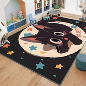 卡通客厅地毯米奇阅读活动区地垫卧室床边毯专用书房耐脏耐磨垫子