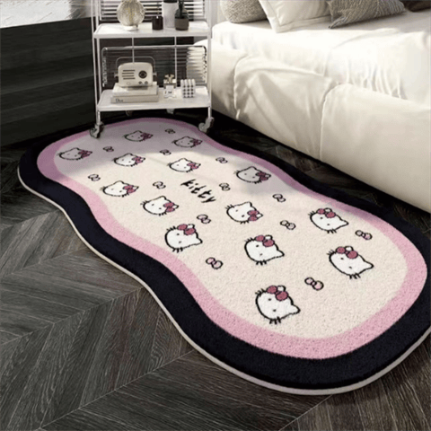 床边毯卧室女孩房间仿羊绒可爱