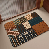 复古风浴室地垫硅藻泥软垫卫生间吸水垫厕所洗手间防滑速干脚垫子