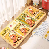 可爱星星人毛绒地毯卧室床边羊绒柔软脚垫加厚防滑保暖儿童房脚垫