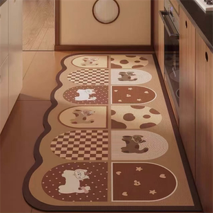 异形厨房地垫硅藻泥吸水速干防滑踩脚垫2025新款 可擦免洗耐脏地毯