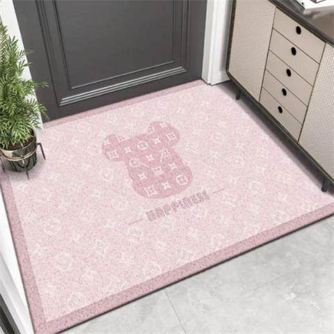 粉色拱圆丝圈门口地垫入户地垫门垫pvc进户门玄关户外门外可定制,居家布艺,入户地垫,淘宝优惠券,粉丝福利购,淘宝优惠卷